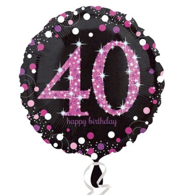 18" Pink Sparkling Celebration 40th Foil Balloon