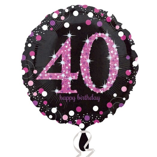 18" Pink Sparkling Celebration 40th Foil Balloon