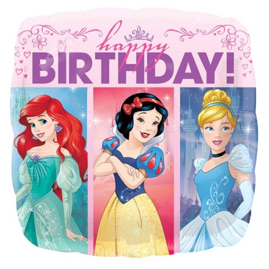 17" Disney Multi Princess Dream Big Happy Birthday Foil Balloon