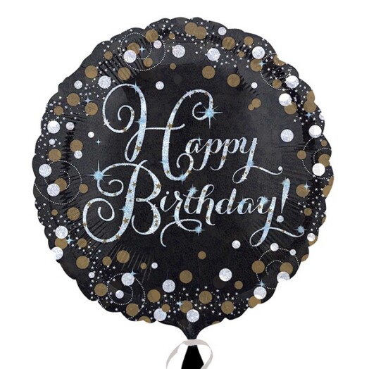 18" Gold Sparkling Celebration Happy Birthday Foil Balloon
