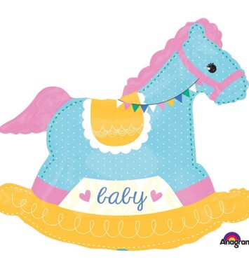Baby Shower Rocking Horse Super Shape Foil Balloon