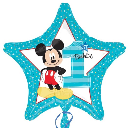 19" Mickey Mouse 1st Birthday Foil Balloon