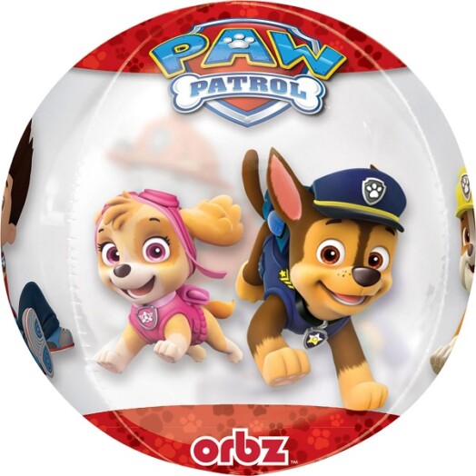 Paw Patrol Chase & Marshall Clear Orbz Balloon