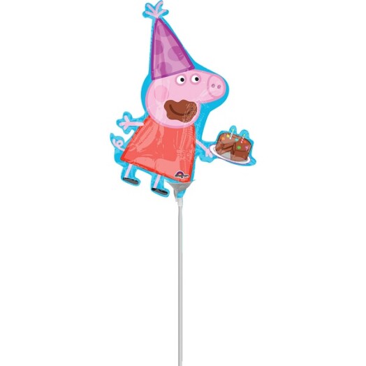 Unpackaged Mini Shape Peppa Pig Foil Balloon