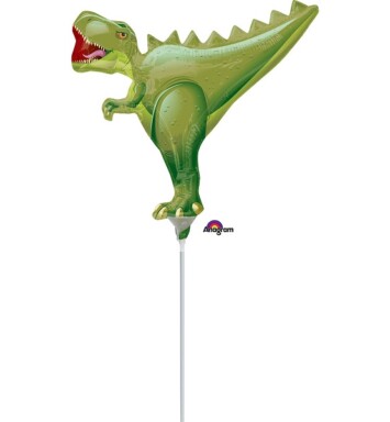 Unpackaged Mini Shape T-Rex Foil Balloon