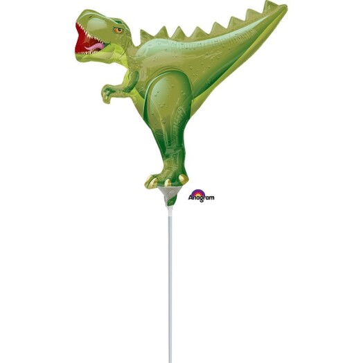 Unpackaged Mini Shape T-Rex Foil Balloon