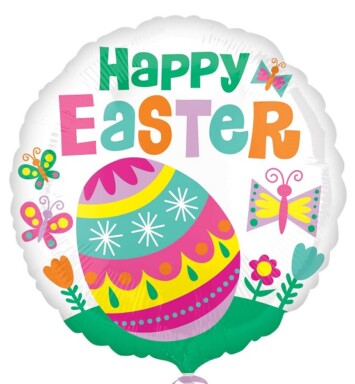 17 Inch Happy Easter Big Egg Foil Balloon