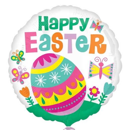 17 Inch Happy Easter Big Egg Foil Balloon
