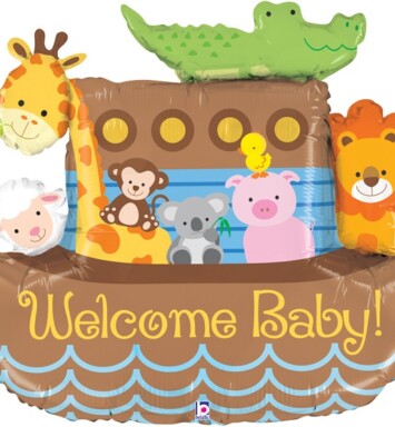 Noah's Ark Welcome Baby Super Shape Foil Balloon