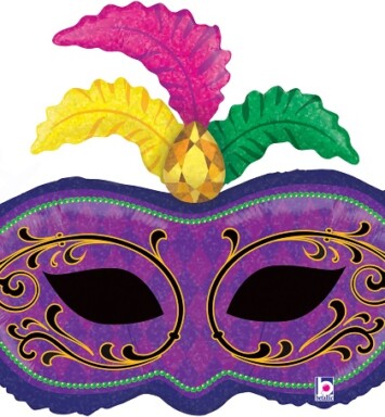 34" Mardi Gras Super Shape Foil Balloon