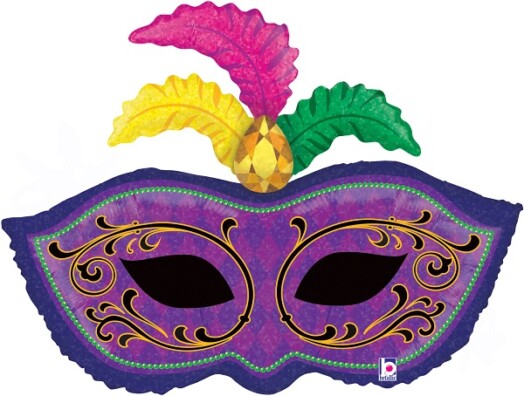 34" Mardi Gras Super Shape Foil Balloon