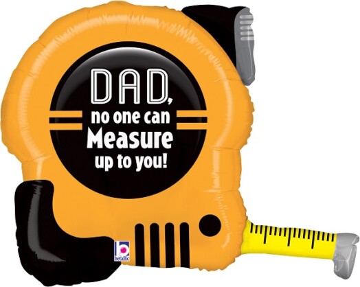 Tape Measuring Dad Super Shape Foil Balloon