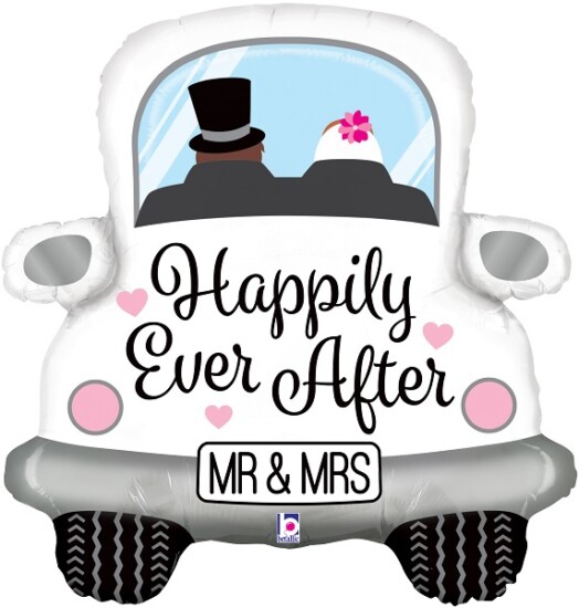 31" Happily Ever After Car Super Shape Foil Balloon