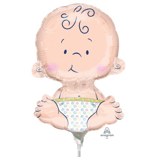Unpackaged Mini Shape Welcome Baby Foil Balloon
