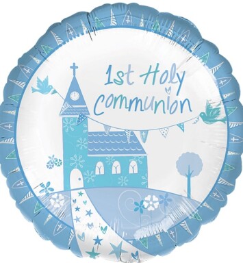 17 Inch Communion Church Blue Foil Balloon