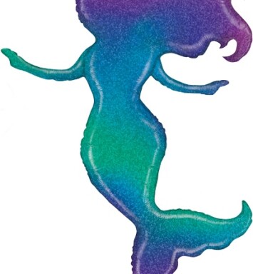 52" Glitter Mermaid Super Shape Foil Balloon