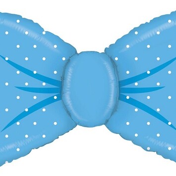 Blue Bowtie Super Shape Foil Balloon