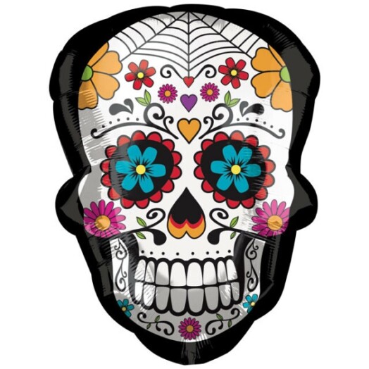 Sugar Skull Super Shape Foil Balloon