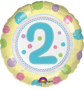 17 Inch SpotOn 2nd Happy Birthday Foil Balloon