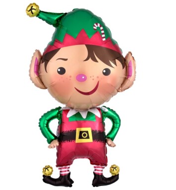 Jolly Christmas Elf Super Shape Foil Balloon