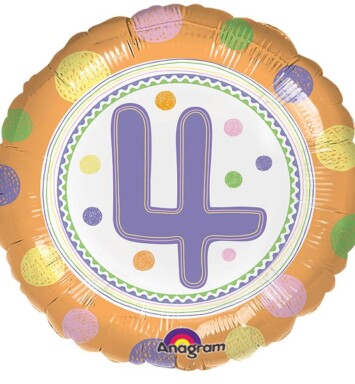 17 Inch SpotOn 4th Happy Birthday Foil Balloon