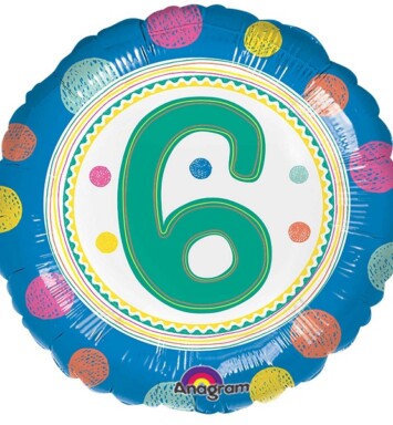 17 Inch SpotOn 6th Happy Birthday Foil Balloon