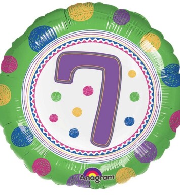 17 Inch SpotOn 7th Happy Birthday Foil Balloon