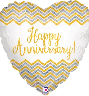 18" Chervon Anniversary Foil Balloon