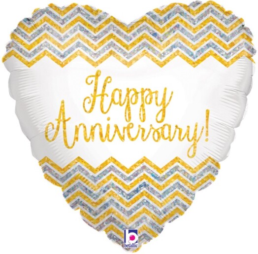 18" Chervon Anniversary Foil Balloon