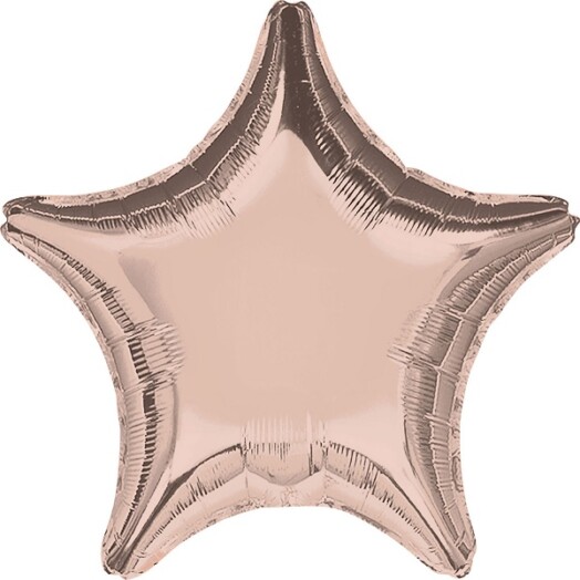 Unpackaged 19" Star Foil Balloon - Rose Gold