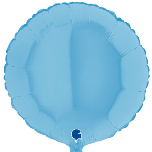 Unpackaged 36" Matte Blue Round Foil Balloon