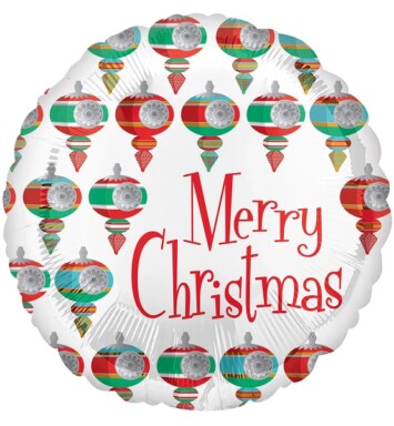 18" Retro Christmas Foil Balloon