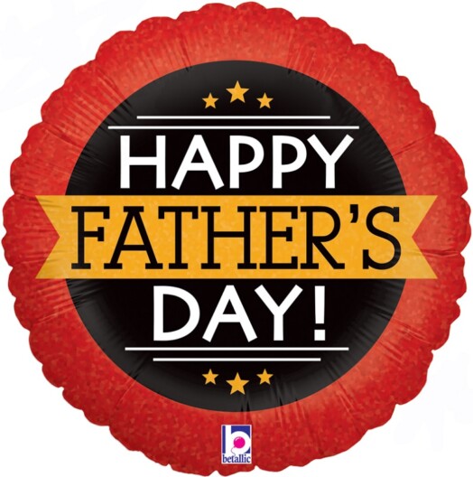 18 Inch Father's Day Banner Holographic Foil Balloon