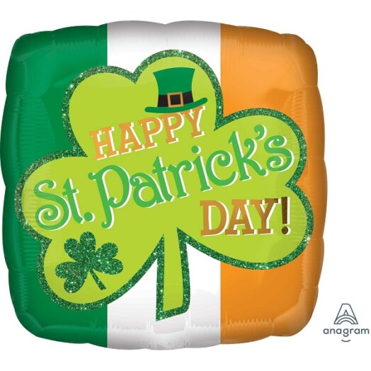 17" St Patrick's Day Sparkle Foil Balloon
