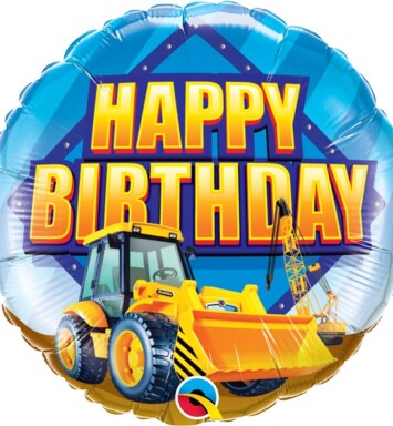 18" Birthday Construction Zone Foil Balloon