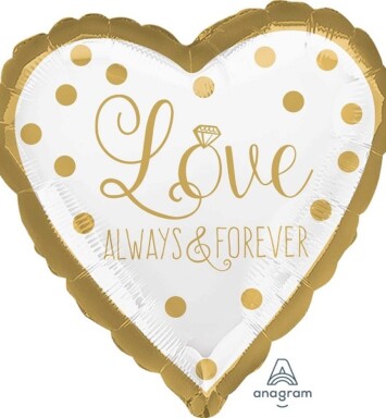 17 Inch Gold Wedding Foil Balloon