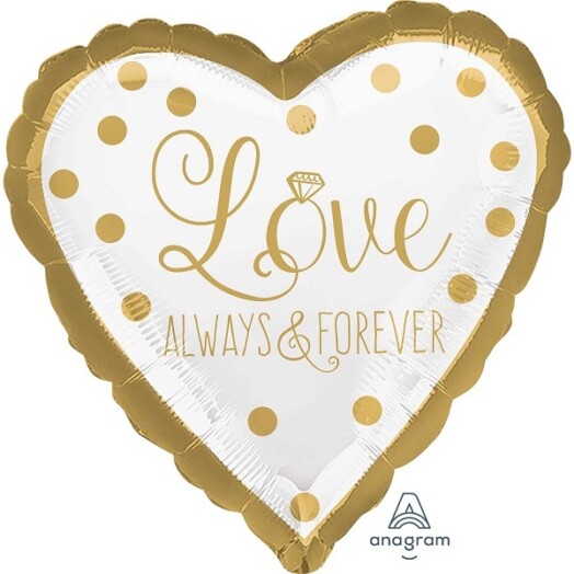 17 Inch Gold Wedding Foil Balloon