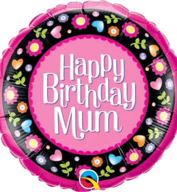 18" Happy Birthday Mum Foil Balloon