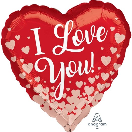 17 Inch Rose Gold Hearts Foil Balloon