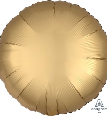 Unpackaged 18" Satin Luxe Round Foil Balloon - Gold Sateen