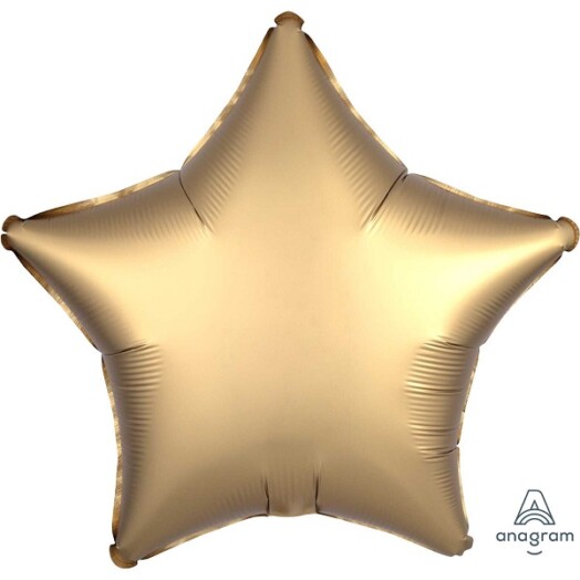 Unpackaged 19" Satin Luxe Star Foil Balloon - Gold Sateen