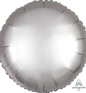 Unpackaged 18" Satin Luxe Round Foil Balloon - Platinum