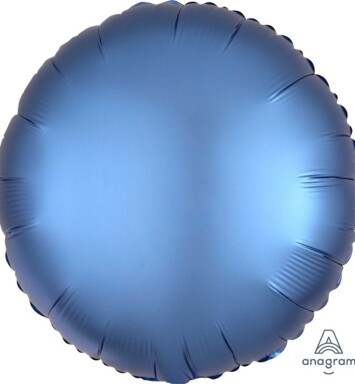 Unpackaged 18" Satin Luxe Round Foil Balloon - Azure