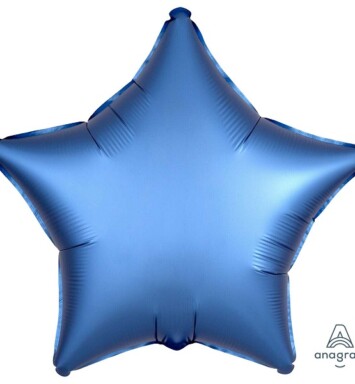 Unpackaged 19" Satin Luxe Star Foil Balloon - Azure