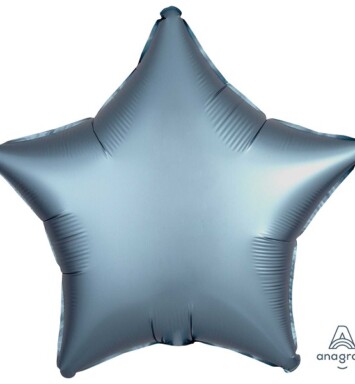 Unpackaged 19" Satin Luxe Star Foil Balloon - Steel Blue