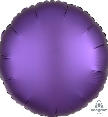 Unpackaged 18" Satin Luxe Round Foil Balloon - Purple Royale