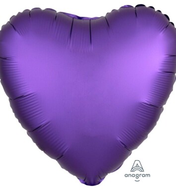 Unpackaged 18" Satin Luxe Heart Foil Balloon - Purple Royale