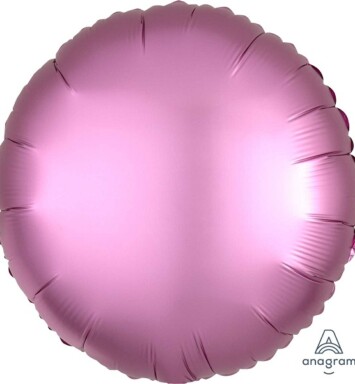 Unpackaged 18" Satin Luxe Round Foil Balloon - Flamingo