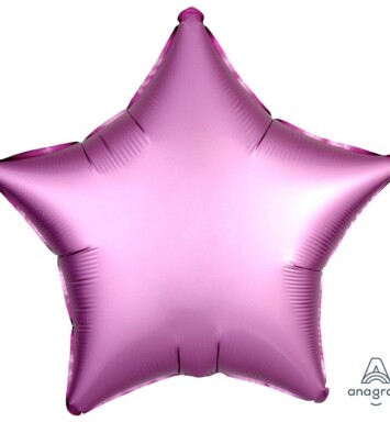 Unpackaged 19" Satin Luxe Star Foil Balloon - Flamingo