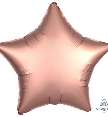Unpackaged 19" Satin Luxe Star Foil Balloon - Rose Copper